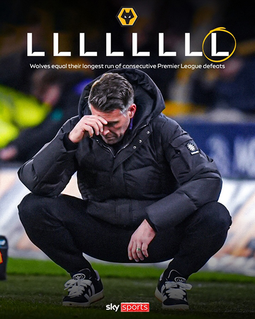 狼队“死亡赛程”来了：17轮仅2分垫底，下周两碰<a href=/zuqiuzhongguo/manlian/ target=_blank class=infotextkey>曼联</a>+再踢枪手<a href=/zuqiuzhongguo/liverpool/ target=_blank class=infotextkey>利物浦</a>